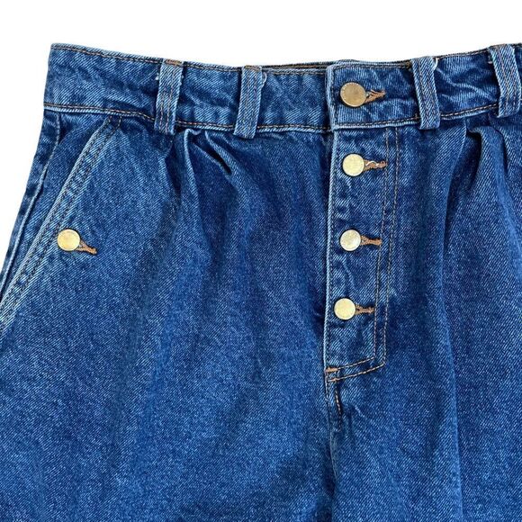 Zara Z1975 Pleated Baggy Jeans 100% Cotton - Picture 4 of 9